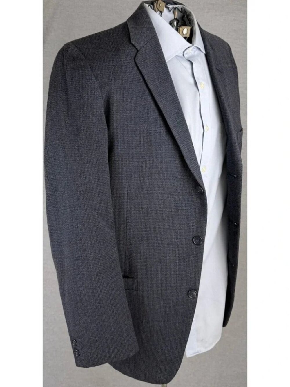 Report Vintage 50s Saphire Clothes Trimount 2 Piece Suit Charcoal Gray 38 32x28